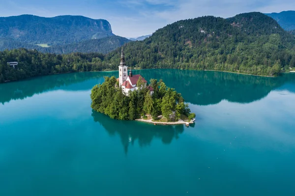 A Igreja da Assunção, Bled, Eslovênia — Fotografia de Stock