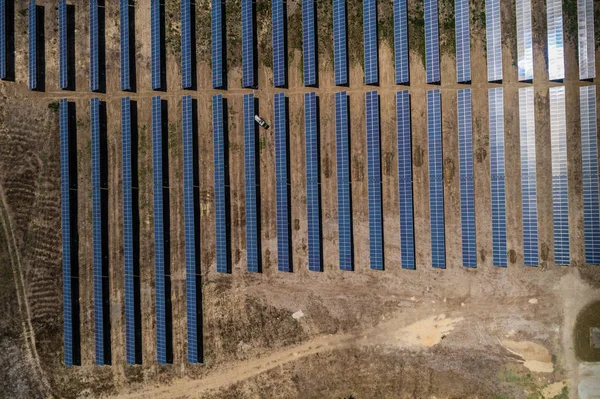 Luftaufnahme zum Solarkraftwerk — Stockfoto