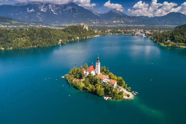 Kyrkan av antagandet, Bled, Slovenien — Stockfoto