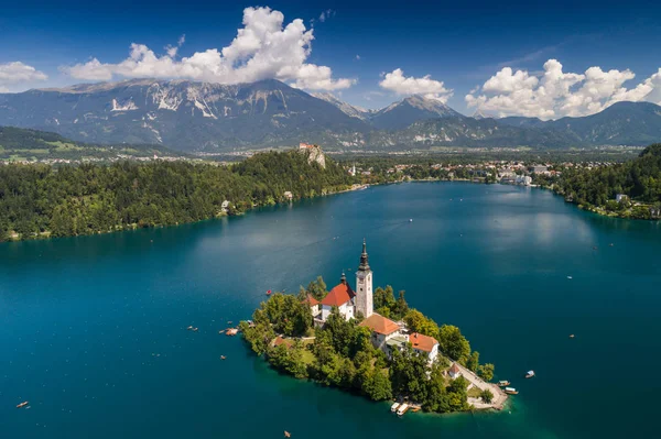 Kyrkan av antagandet, Bled, Slovenien — Stockfoto