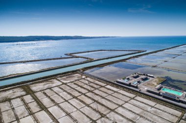 Tuz buharlaşma gölet Secovlje, Slovenya