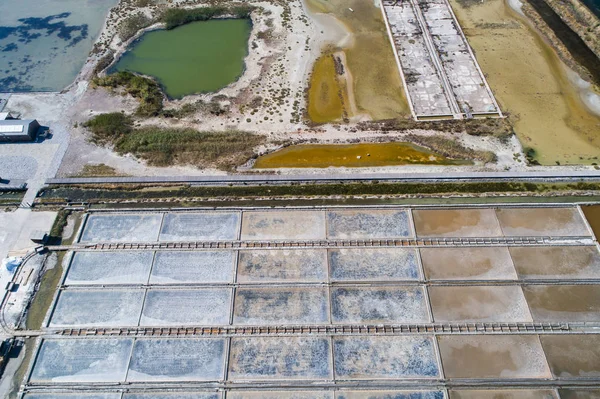 Estanques de evaporación de sales en Secovlje, Eslovenia —  Fotos de Stock