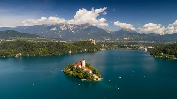 Kyrkan av antagandet, Bled, Slovenien — Stockfoto