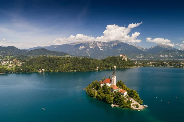 Kyrkan av antagandet, Bled, Slovenien — Stockfoto