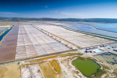 Tuz buharlaşma gölet Secovlje, Slovenya