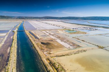 Tuz buharlaşma gölet Secovlje, Slovenya