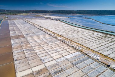 Tuz buharlaşma gölet Secovlje, Slovenya