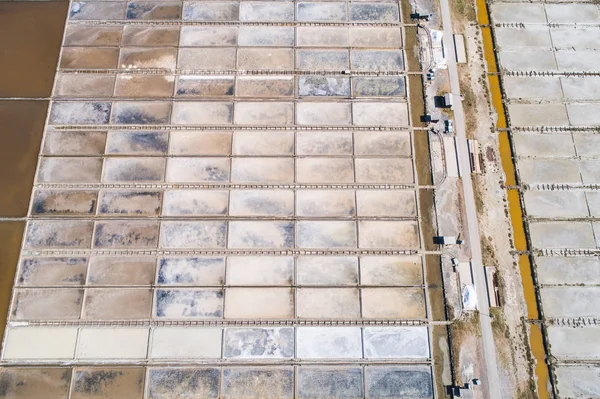 Estanques de evaporación de sales en Secovlje, Eslovenia — Foto de Stock