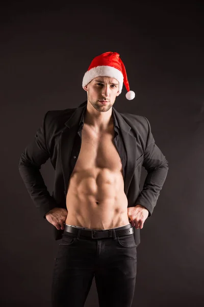 Hübsche sexy Weihnachtsmann claus — Stockfoto