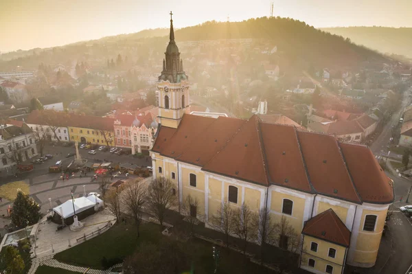 Vista de olho de pássaro de Szekszard — Fotografia de Stock