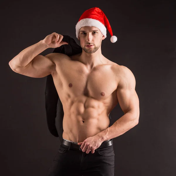 Yakışıklı seksi Noel Baba — Stok fotoğraf