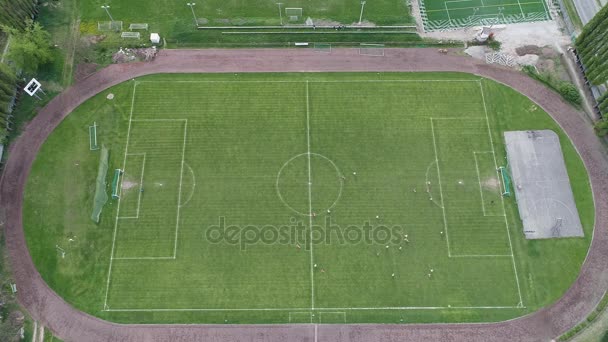 Aerial View Football Match — Stock Video