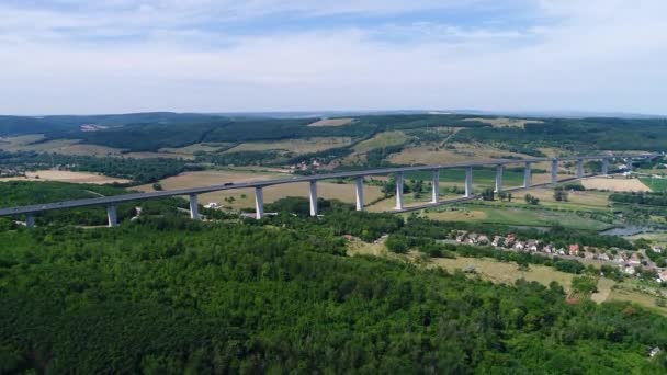 Drone Video Van Het Viaduct Van Koroshegy — Stockvideo