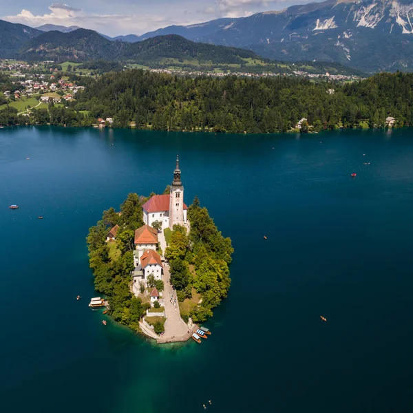 Kyrkan av antagandet, Bled, Slovenien — Stockfoto