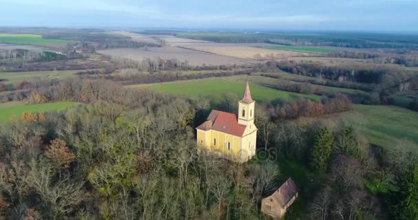Oude Kapel Szentgyorgyvolgy Hongarije — Stockvideo