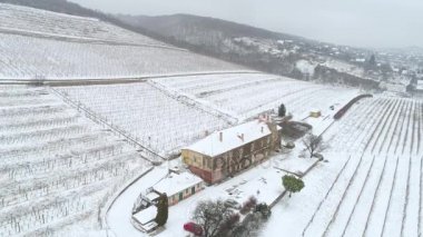 Bağ hava video ile kar kış zamanında
