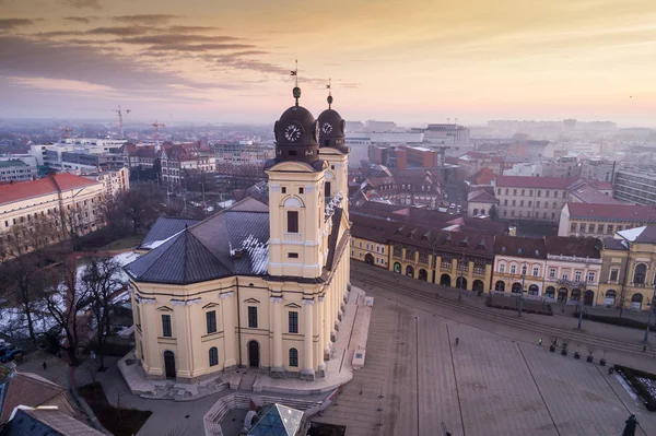 Grande Igreja Reformada na cidade de Debrecen, Hungria — Fotografia de Stock