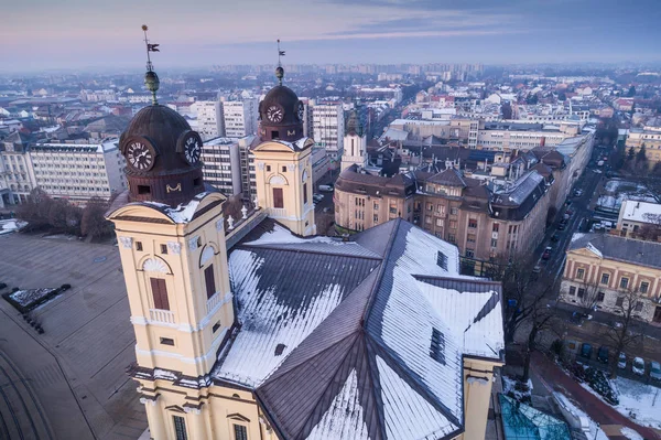 Grande Chiesa Riformata nella città di Debrecen, Ungheria — Foto Stock