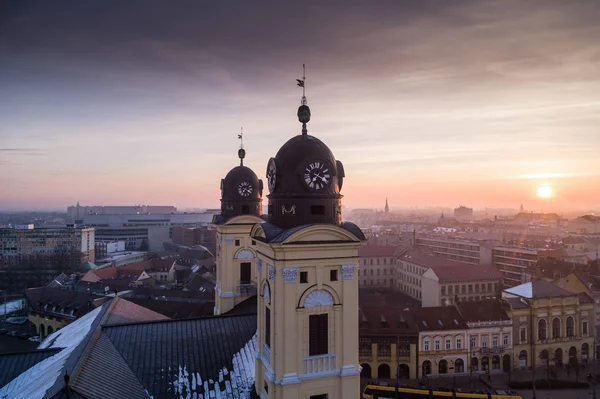 Реформаторська церква великого в місті Дебрецен, Угорщина — стокове фото