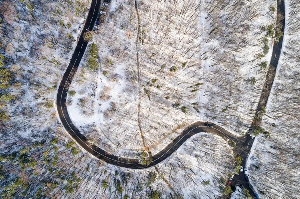 Widok na krętej drogi — Zdjęcie stockowe