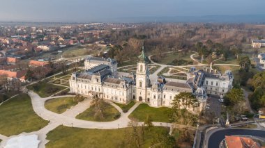 Kestel Festetics Kalesi'nin hava phooto