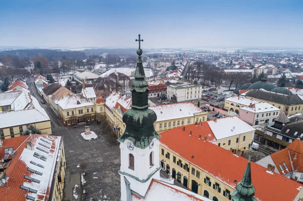 Bird eye view of Szigetvar — Stock Photo, Image