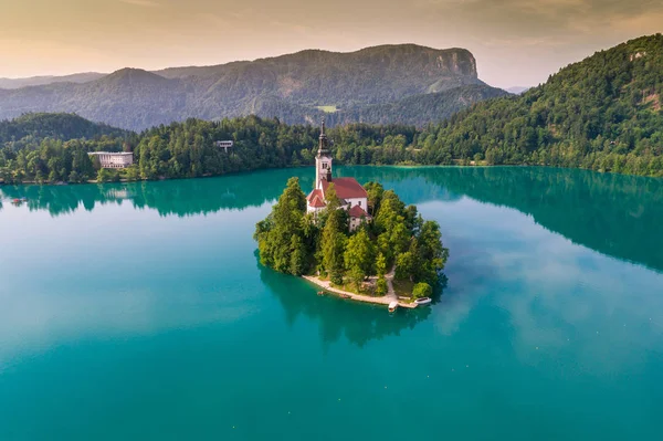 A Igreja da Assunção, Bled, Eslovênia — Fotografia de Stock