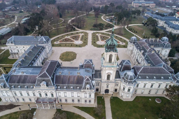 Antena phooto zamek Festetics w Keszthely — Zdjęcie stockowe