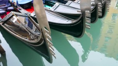 Venedik, İtalya 'da Gondollar