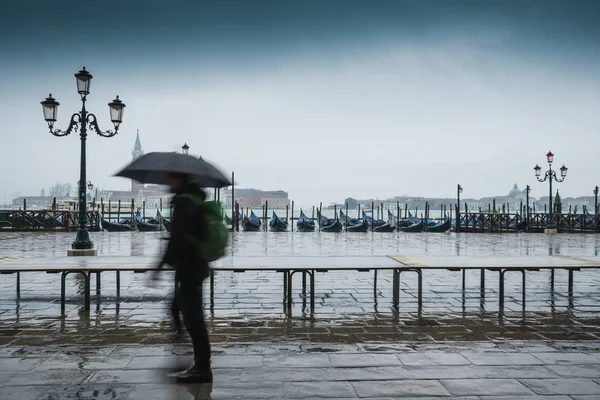 view to San Giorgio Maggiore Venice during aqua alta