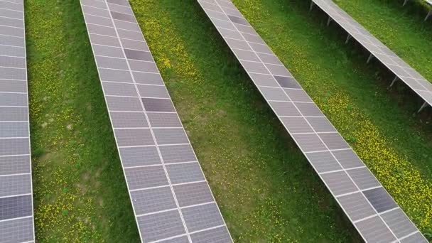 Aerial Viwe Solar Panels — Stock Video