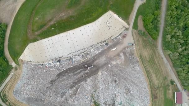 Luchtfoto Drone Weergave Van Stortplaats — Stockvideo