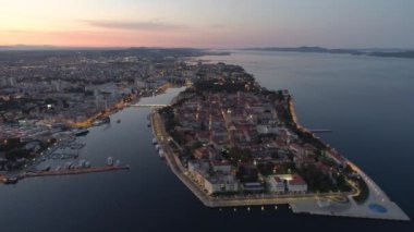 Hırvatistan 'ın Zadar kentinden hava görüntüleri