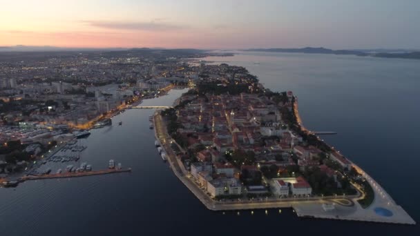 Aerial Video Zadar Croatia — Stock Video