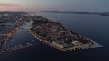 Hırvatistan 'ın Zadar kentinden hava görüntüleri