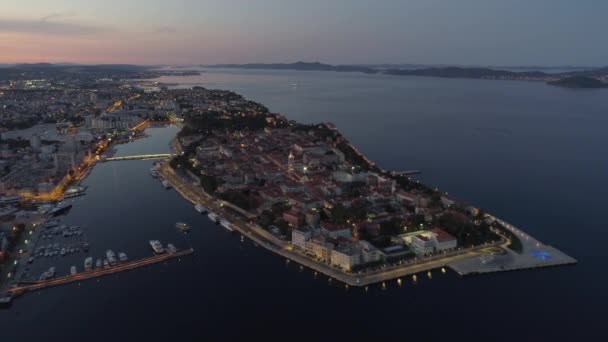 Légi Felvétel Zadarból Horvátország — Stock videók