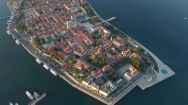 Hırvatistan 'ın Zadar kentinden hava görüntüleri