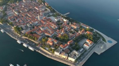 Hırvatistan 'ın Zadar kentinden hava görüntüleri
