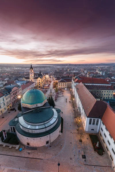 Advent in Pecs 'in hava fotoğrafı. — Stok fotoğraf