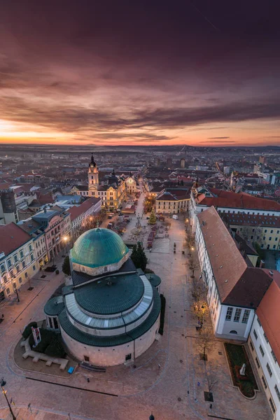 Advent in Pecs 'in hava fotoğrafı. — Stok fotoğraf