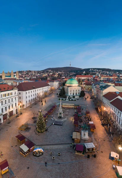Foto aerea dell'Avvento a Pecs, Ungheria — Foto Stock