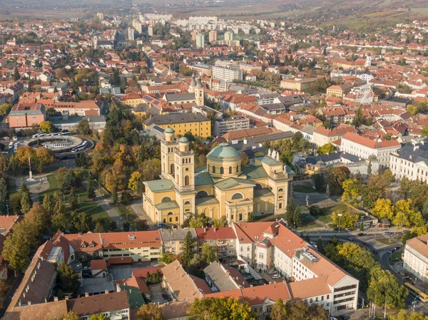 Eger 에 있는 바실리카의 공중 사진 — 스톡 사진