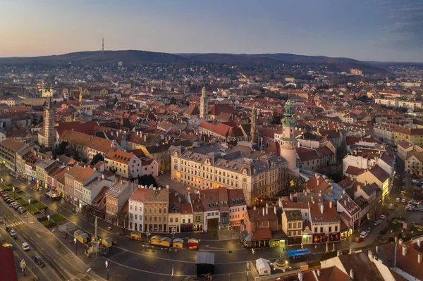 Flygfoto av medeltida Sopron — Stockfoto