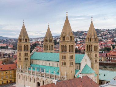 Pecs, Szekesegyhaz. Kuş bakışı