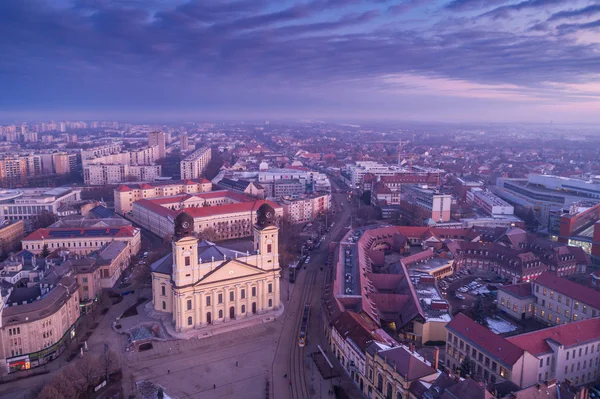 Grande Chiesa Riformata nella città di Debrecen, Ungheria — Foto Stock