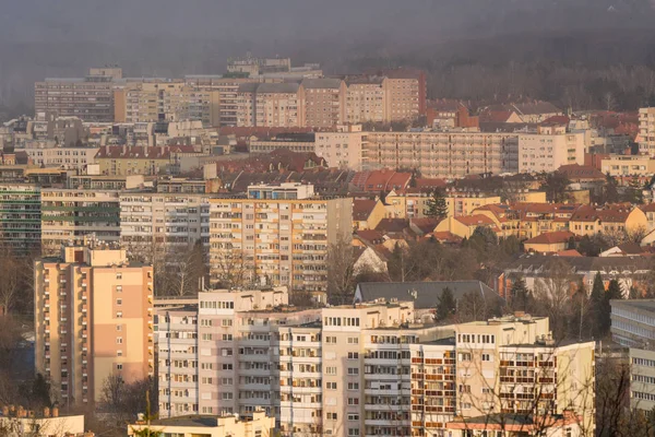 Old panel apartments in Zalaegerszeg — Stock Photo, Image