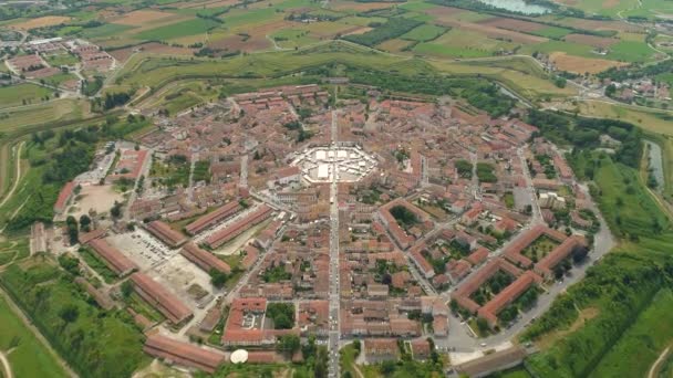 Панорамный Вид Город Пальманова Фриули Италия — стоковое видео