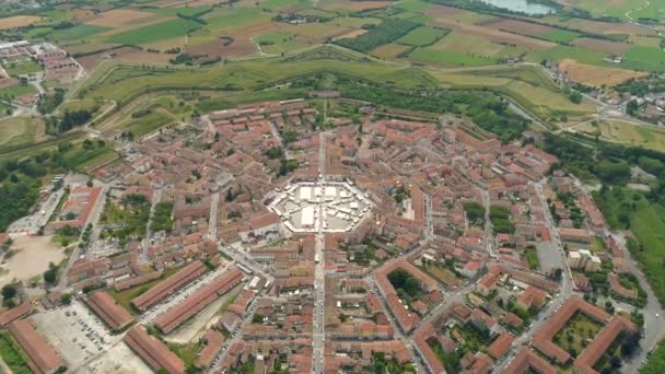 Palmanova City Panoramic Aerial View Friuli Venezia Giulia Italy — Stock Video