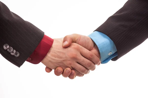 Business Handshake Isolated White — Stock Photo, Image