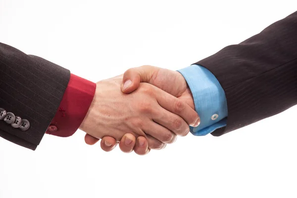 Business Handshake Isolated White — Stock Photo, Image